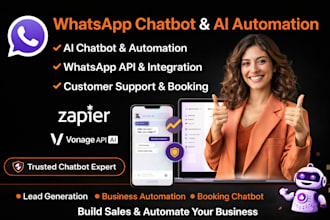 build ai whatsapp chatbot using whatsapp API for automation and customer support