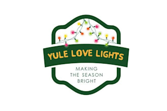 design a holiday greatest logo for a christmas light company