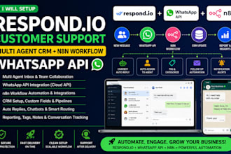 respond io customer support multi agent respond io CRM n8n workflow whatsapp API