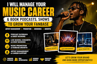 grow your fanbase with artist management and show booking