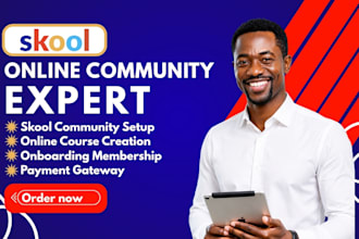 setup skool online community setup skool online course skool community manager