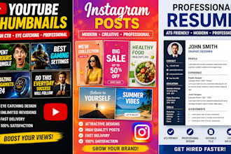 design modern instagram posts and social media posts