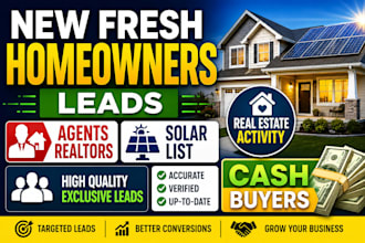 provide new fresh homeowners leads agents realtor leads solar list active buyers