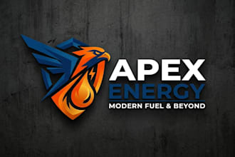 design a modern and powerful petrol logo for your energy brand
