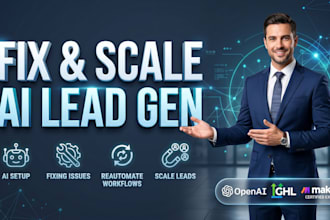 setup fix or reautomate ai lead generation with openai and gohighlevel