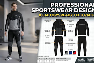 design, sportswear,and create luxury streetwear gym, activewear and tech pack