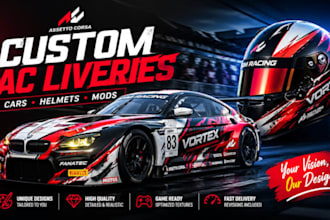 create custom assetto corsa livery, sim racing car livery design