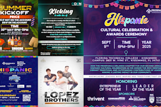 design a stunning concert flyer and music event poster
