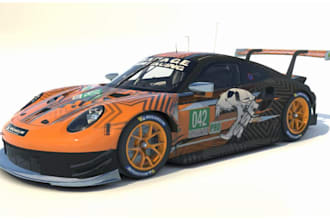 design custom sim racing car livery for assetto corsa, iracing and acc