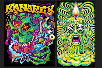 design psychedelic album cover, trippy art, single cover art, spotify canvas