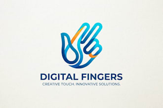 design a modern and creative fingers logo for your brand