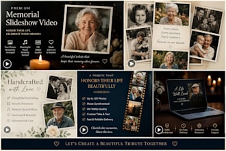 create a beautiful memorial tribute slideshow video