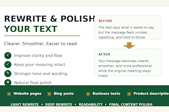 rewrite your text for clarity flow and readability