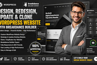 design redesign update clone wordpress website with breakdance builder