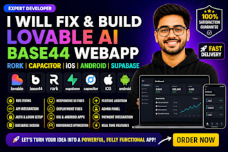 fix lovable ai base44 expert lovable webapp rork capacitor ios android supabase