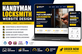 build handyman locksmith door key maintenance technician home inspector website