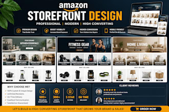 develop amazon brand store and storefront design for you product listing image