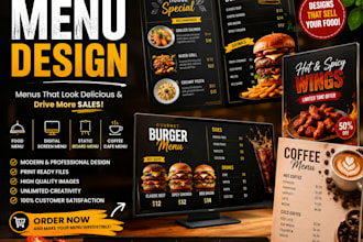 design restaurant menu digital screen menu static board menu coffee cafe menu