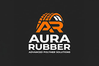 design a modern and durable rubber brand logo for your business