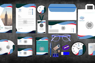 unique design letterhead stationery for your company in your business