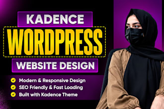 design responsive wordpress website with kadence, kadence blocks, kadence pro