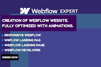 responsive webflow, webflow landing page, webflow developer, webflow expert