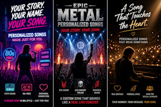 create an epic personalized gothic metal concert song