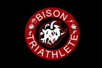 create a powerful ideal logo for a triathlon team training