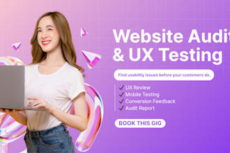 test your website for usability, bugs, and performance