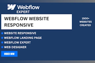 responsive webflow, webflow landing page, webflow developer, webflow expert