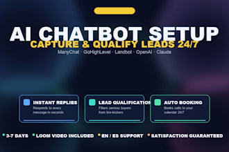 build an ai chatbot to capture and qualify leads 24 hours with manychat or ghl