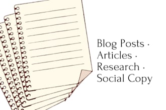 engaging blog posts, articles and social media content