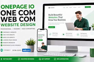 design onepage io website one com web com landing page