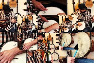 add live celtic harp tin whistle folk lute tambourine bouzouki for your project