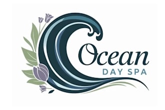 design attract excellent ocean day spa logo