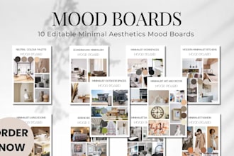 create cohesive color palette, mood board and brand style guide