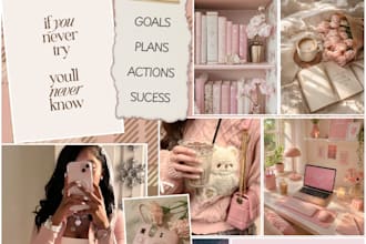 make a custom aesthetic 2026 vision board, manifestation board
