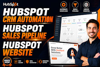 setup hubspot CRM sales pipeline and email automation