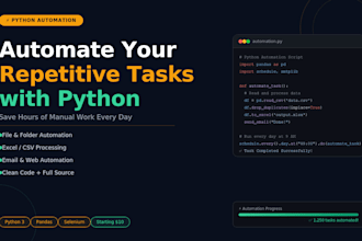 write a python automation script to automate your repetitive tasks