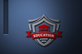 design education logo for school, college, university, academy, institute