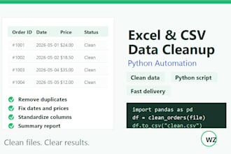clean and automate excel CSV files with python