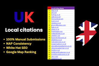do UK local citations and top directory listings