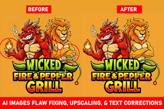 do fix ai image, ai image editing , upscaling and text correction