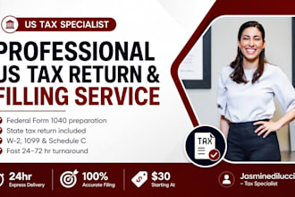 prepare and file your US individual tax return form 1040