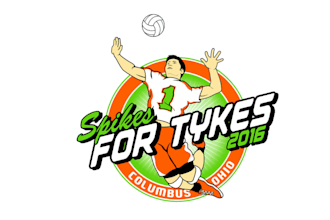 create volleyball logo for an awesome giveback charity event