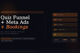 build gohighlevel quiz funnel meta ads with booking automation system