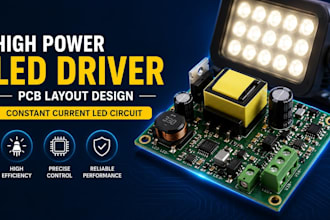 design power led driver pcb layout constant current led circuit control schemati
