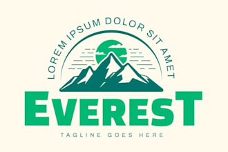create a professional mountain and outdoor logo design