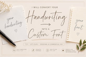 convert your handwriting into a custom handwritten font