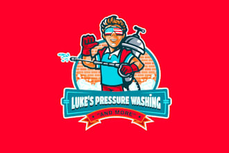 create a professional pressure wash logo design
